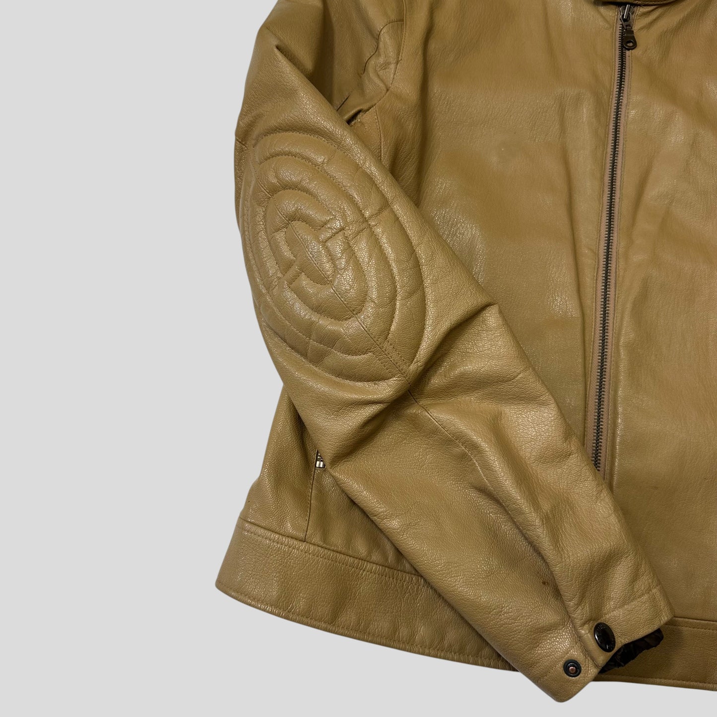 Prada SS00 Leather Articulated Elbow Detailed Moto Jacket - IT50 | Default Title, Red