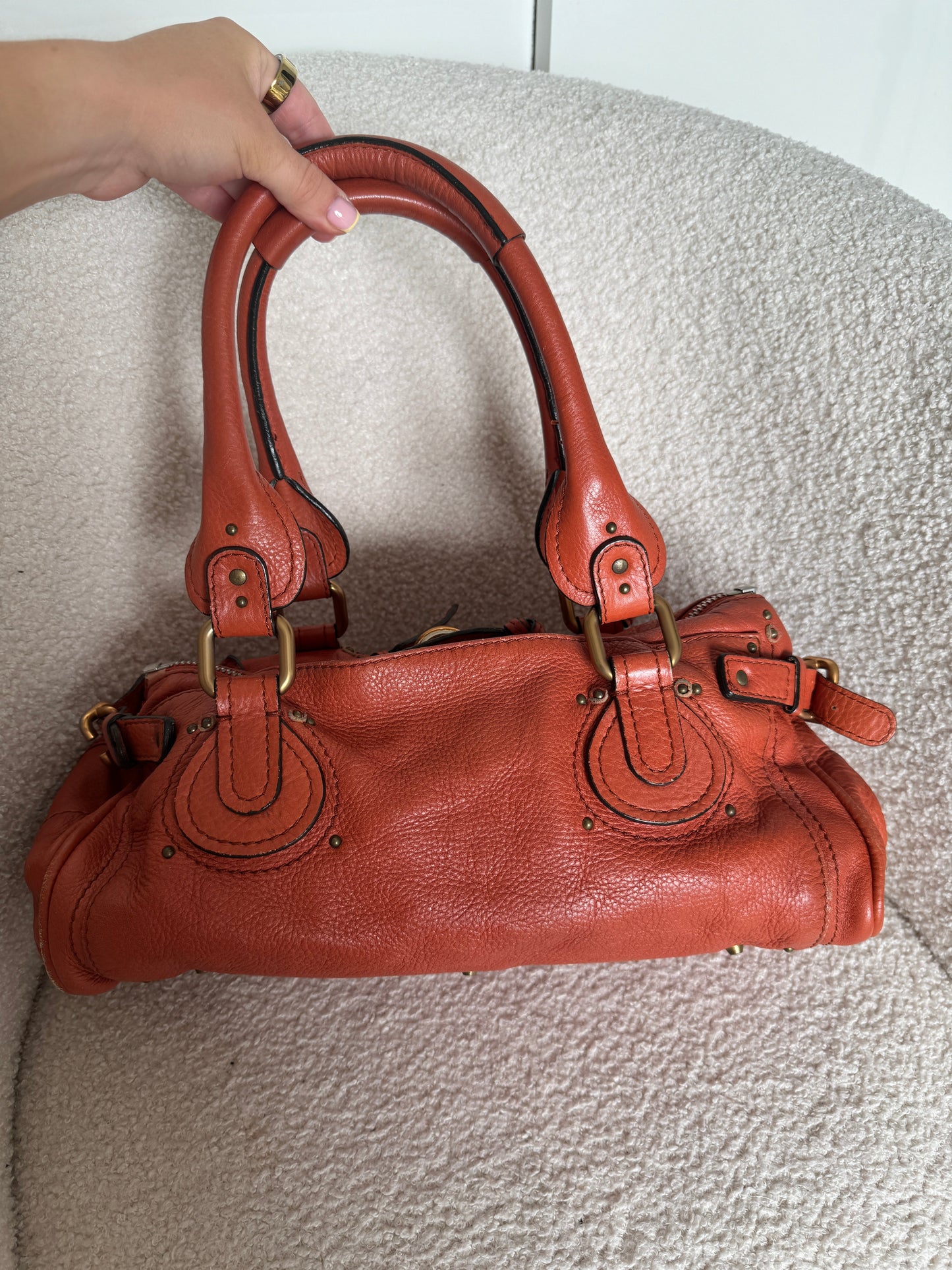 2006 Chloe Paddington Burnt Orange Leather Handbag | O/S, Gold
