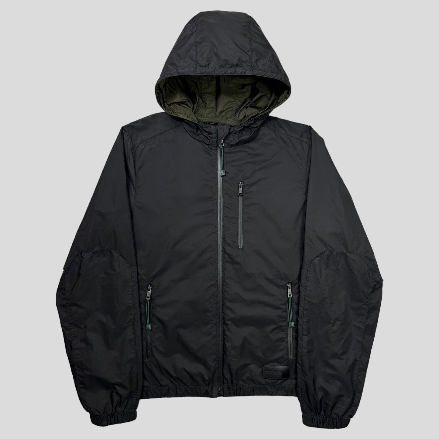 Prada Milano 2017 Rubber Logo Laminated K-way Windbreaker - L | Default Title, Multicoloured