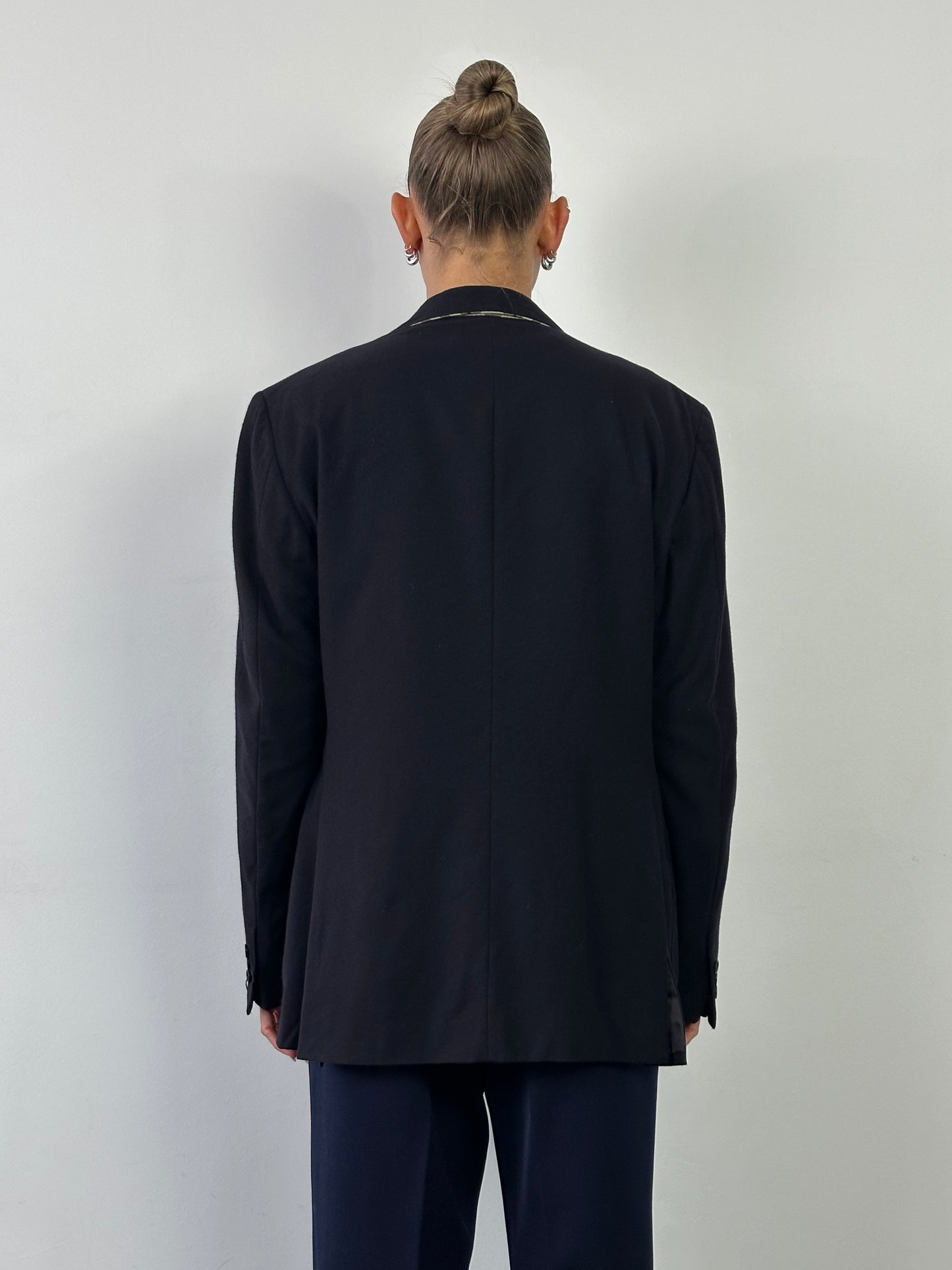 Burberry London High Neck Nova Check Wool Blazer - 38R/M