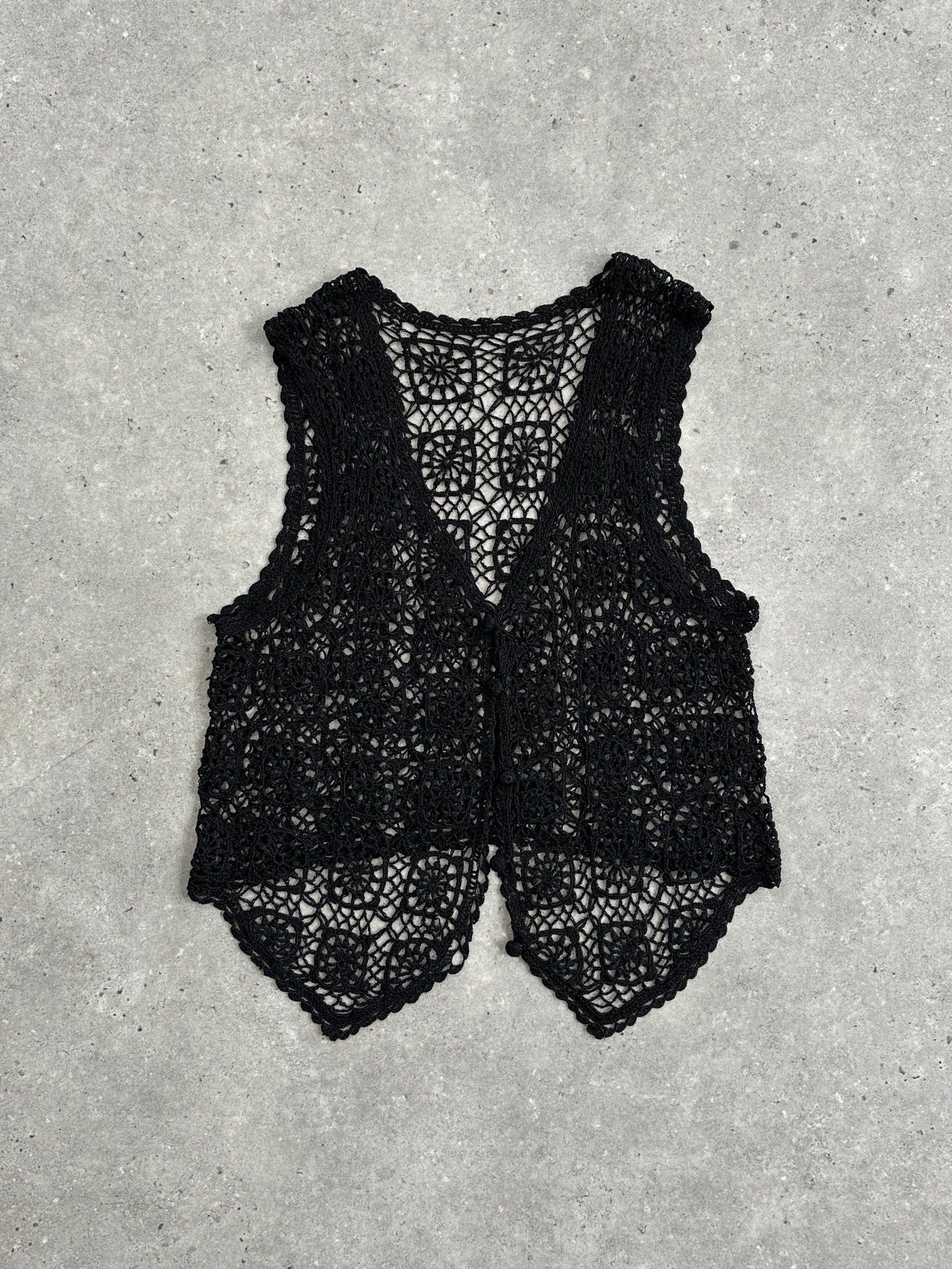 Vintage Crochet Waistcoat - M - Known Source