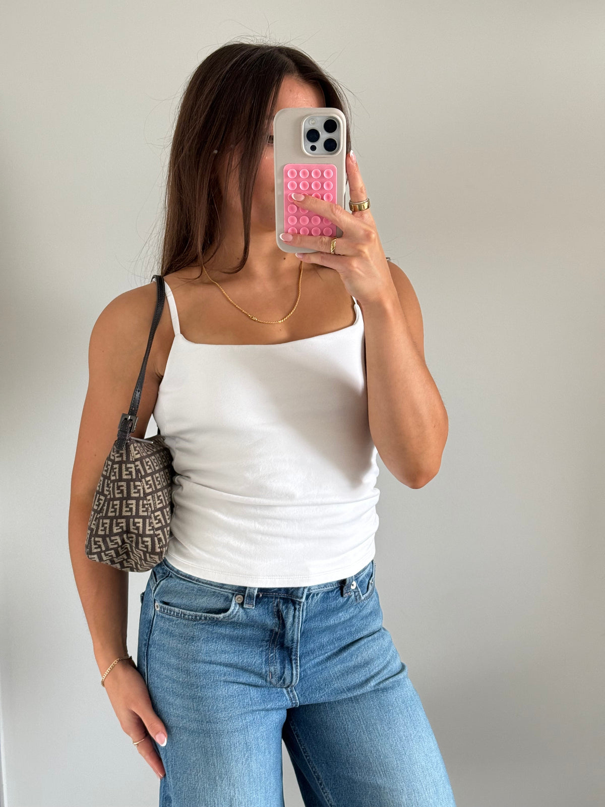 90s Fendi Zucca Brown Shoulder Bag | O/S, Multicoloured