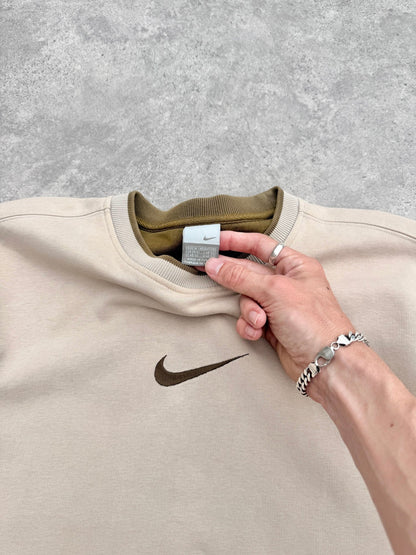 nike 2000s heavyweight embroidered swoosh logo sweatshirt (m) | Default Title, Multicoloured