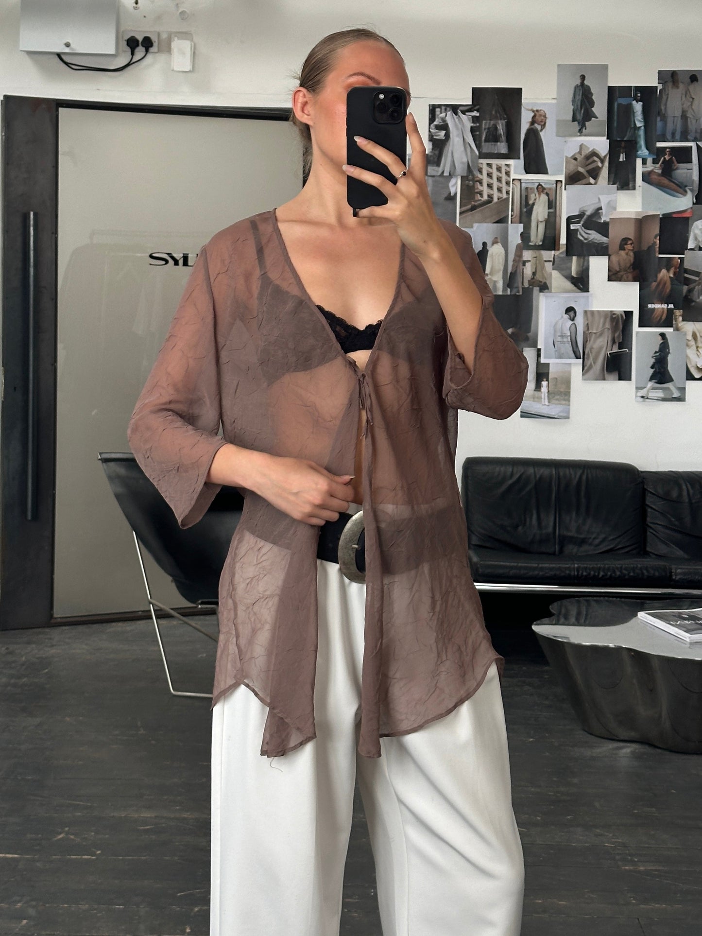 Italian Vintage 1990s Sheer Kaftan - M