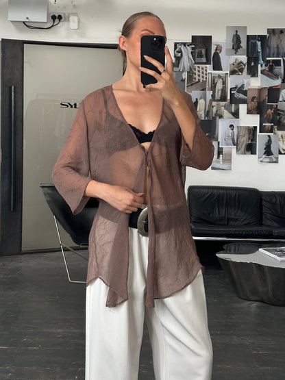 Italian Vintage 1990s Sheer Kaftan - M