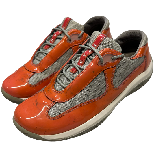 Prada America’s Cup Sneakers In Salmon Pink ( 6.5UK / 7.5US )