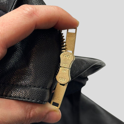 Gucci by Tom Ford 2003 GG Monogram Leather Belted Jacket - IT42