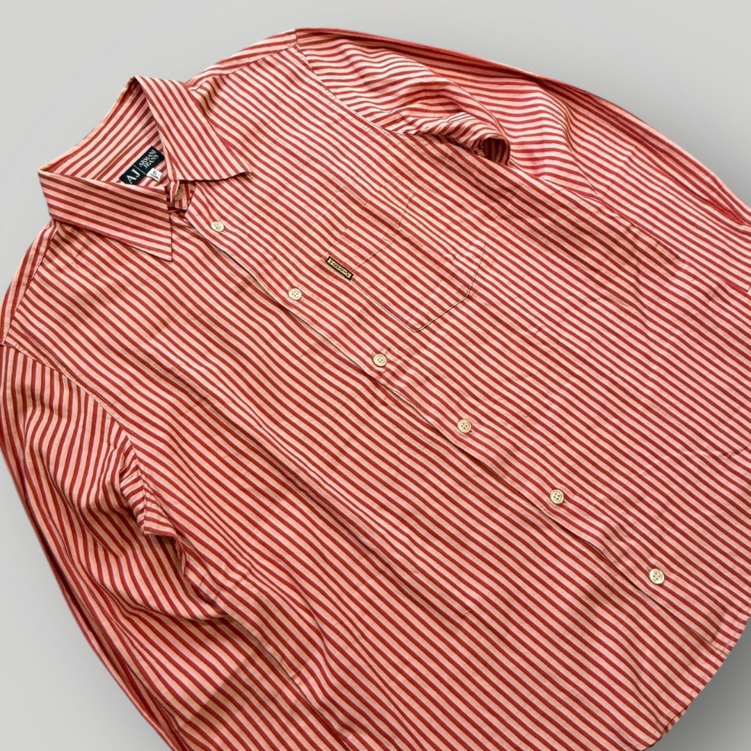 Armani Jeans 2000's Stripe Shirt XL