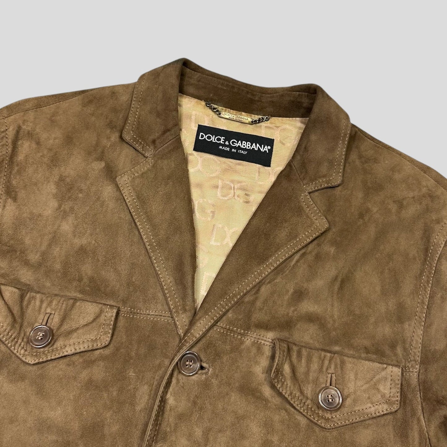 Dolce & Gabanna 00’s Goatskin Suede Leather Western Jacket - IT54 | Default Title, Multicoloured