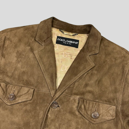Dolce & Gabanna 00’s Goatskin Suede Leather Western Jacket - IT54 | Default Title, Multicoloured