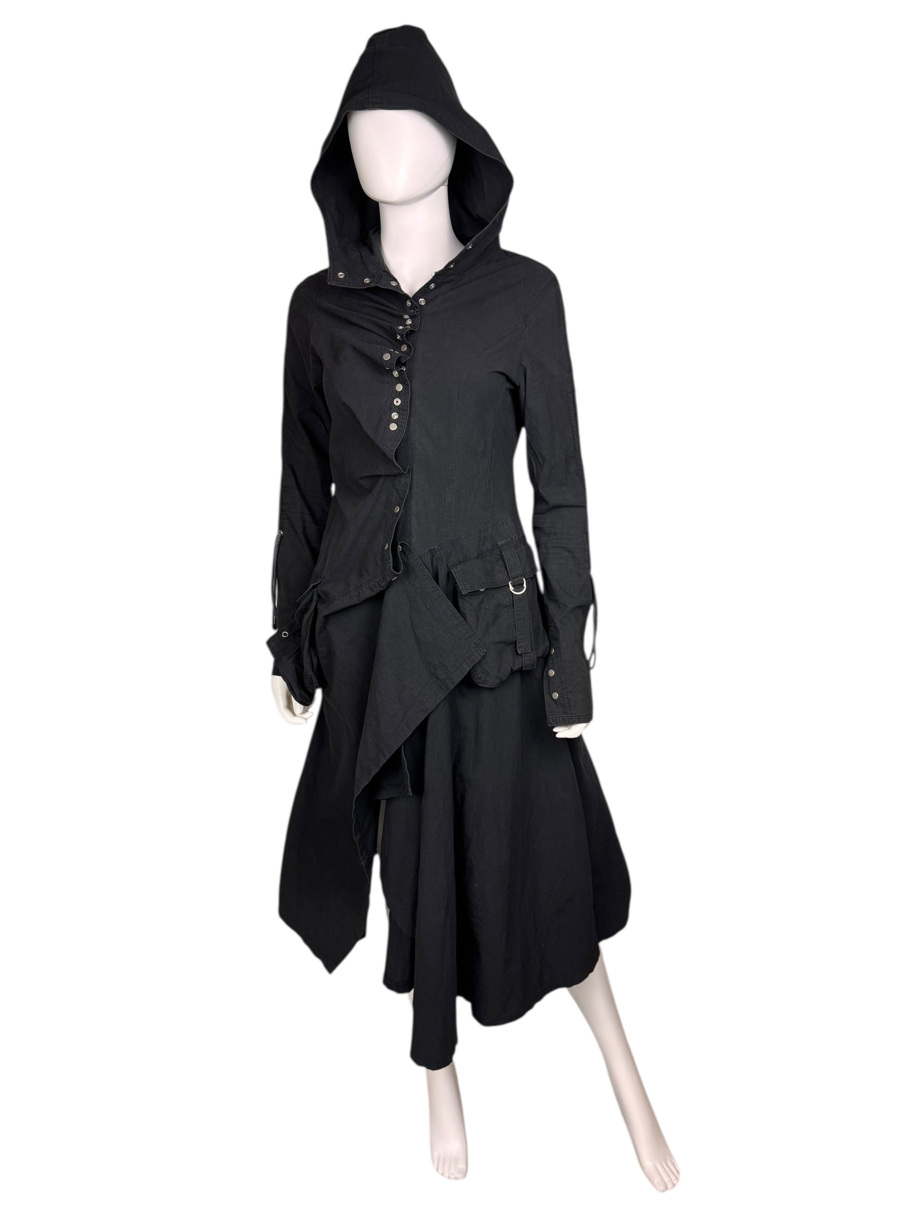 Valesi avant garde coat | XS, Black