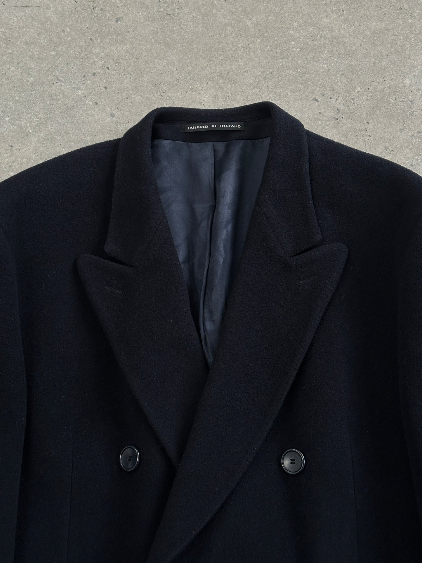 Vintage 1990s Wool Cashmere Double Breasted Coat - XXL