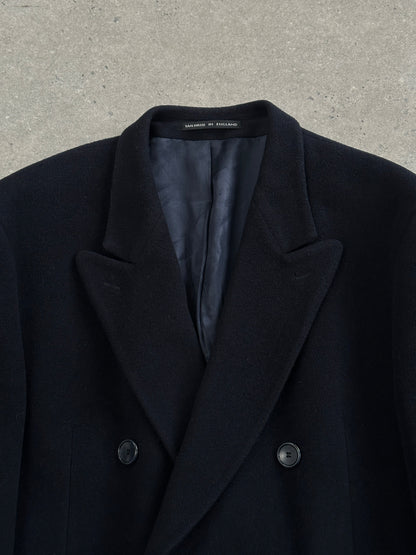 Vintage 1990s Wool Cashmere Double Breasted Coat - XXL