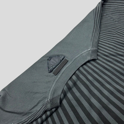 Prada Milano illusion stripe print logo T-shirt - S/M | O/S, Multicoloured