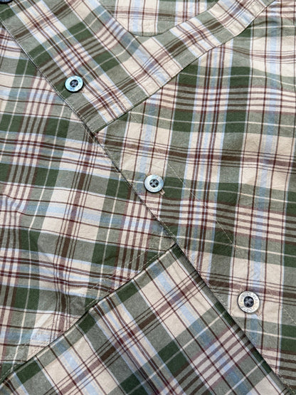 Hai Sporting Gear by Issey Miyake 90's Plaid Check Patchwork Shirt M | Default Title, Green