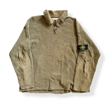 FW1998 Stone Island Chenille Knitted Jumper (L) | Large, Green