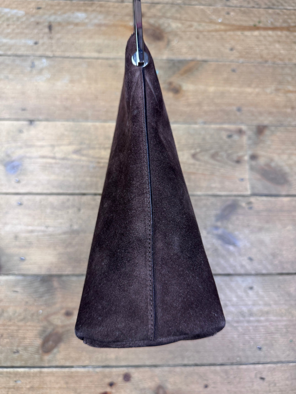 FW 1997 Gucci by Tom Ford brown suede hobo bag | O/S, Brown