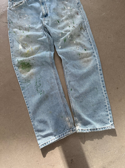 1997 Levi's 505 Painted Jeans - 38 x 29 | Default Title, Red