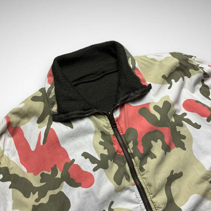 Sabotage Reversible Camo/Knit Zip-Up Jacket (1990s)