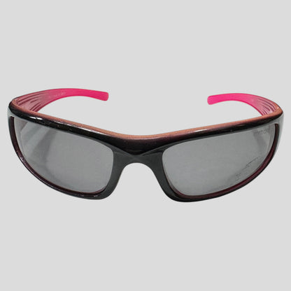 Roberto Cavalli 00’s Hot Pink Gradient Wraparound Sunglasses | O/S, Black