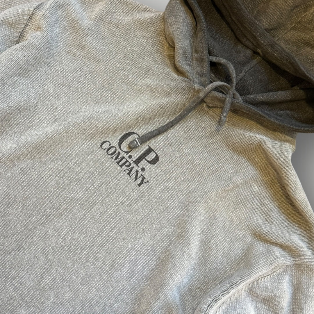C.P. Company Chenille Two Tone Knit Hooded Sweatshirt XL | O/S, Grey