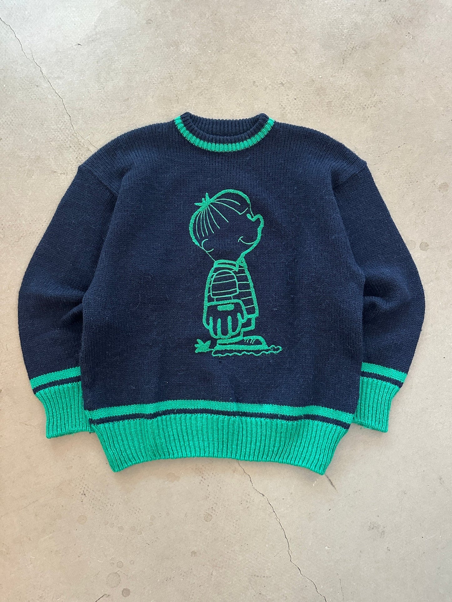 1980's Peanuts Knit Sweater - XL | Large, Red