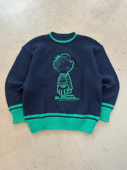 1980's Peanuts Knit Sweater - XL | Large, Red