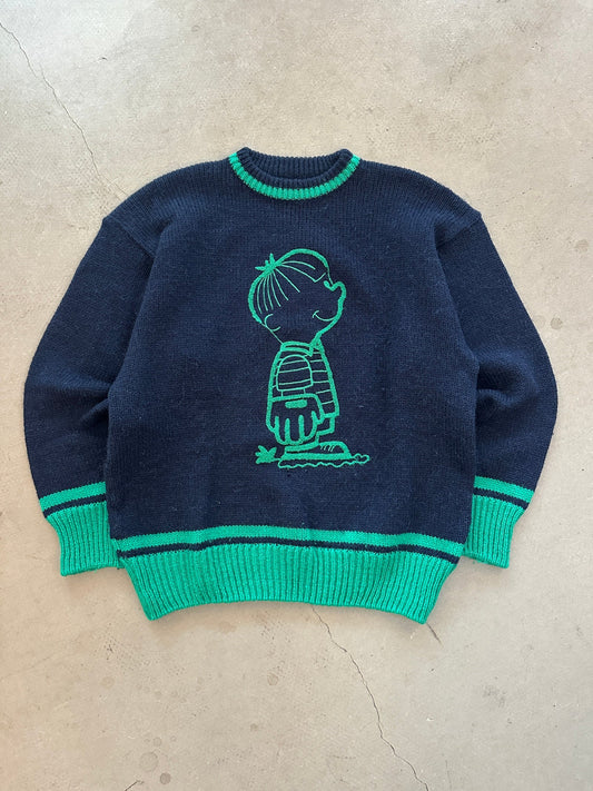 1980's Peanuts Knit Sweater - XL | Large, Red