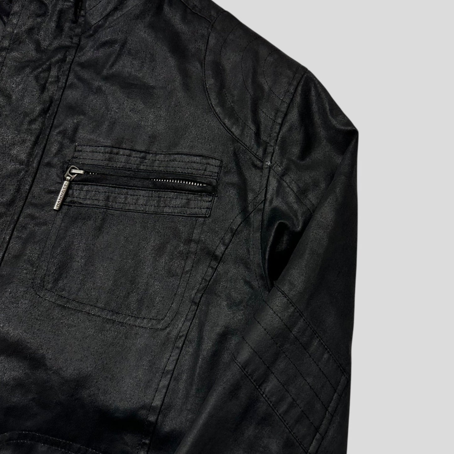 Kathrine Hamnett 00’s Poly Cotton Moto Bomber Jacket - M/L | Default Title, Black