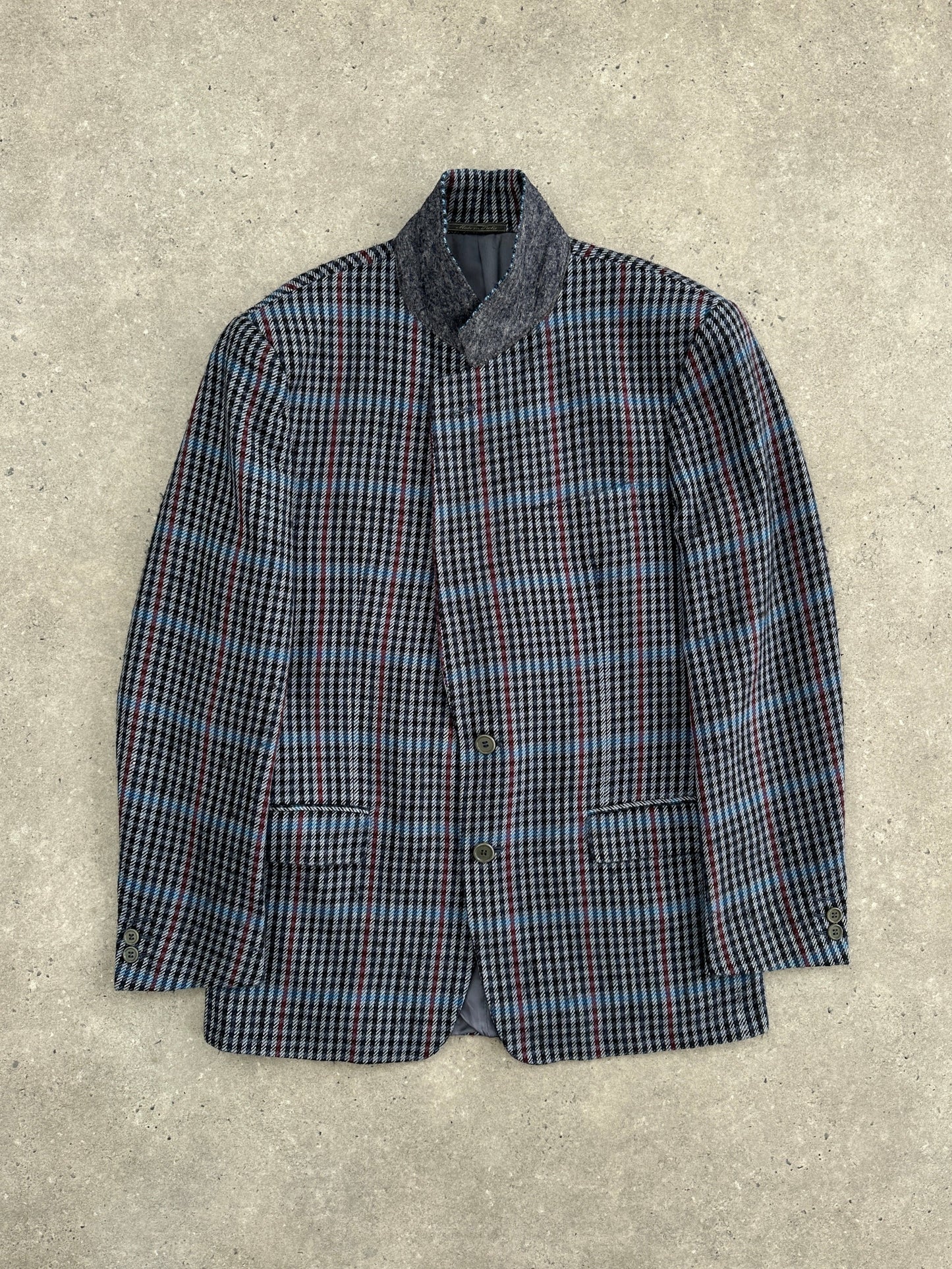 Christian Dior Monsieur 1990s Brushed Wool Houndstooth Blazer - 42R/XL