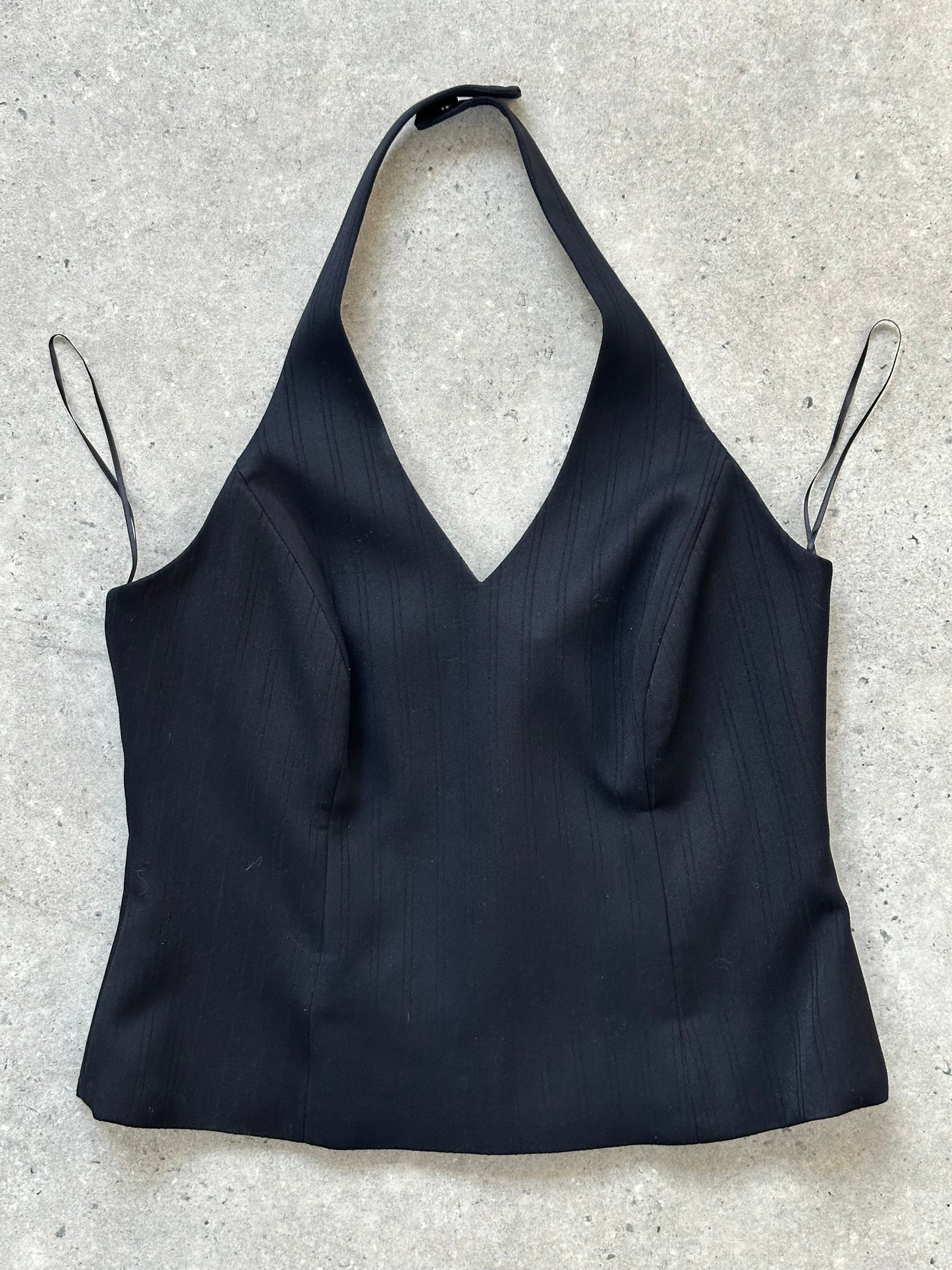 Vintage 2000s Structured Halterneck Top - L