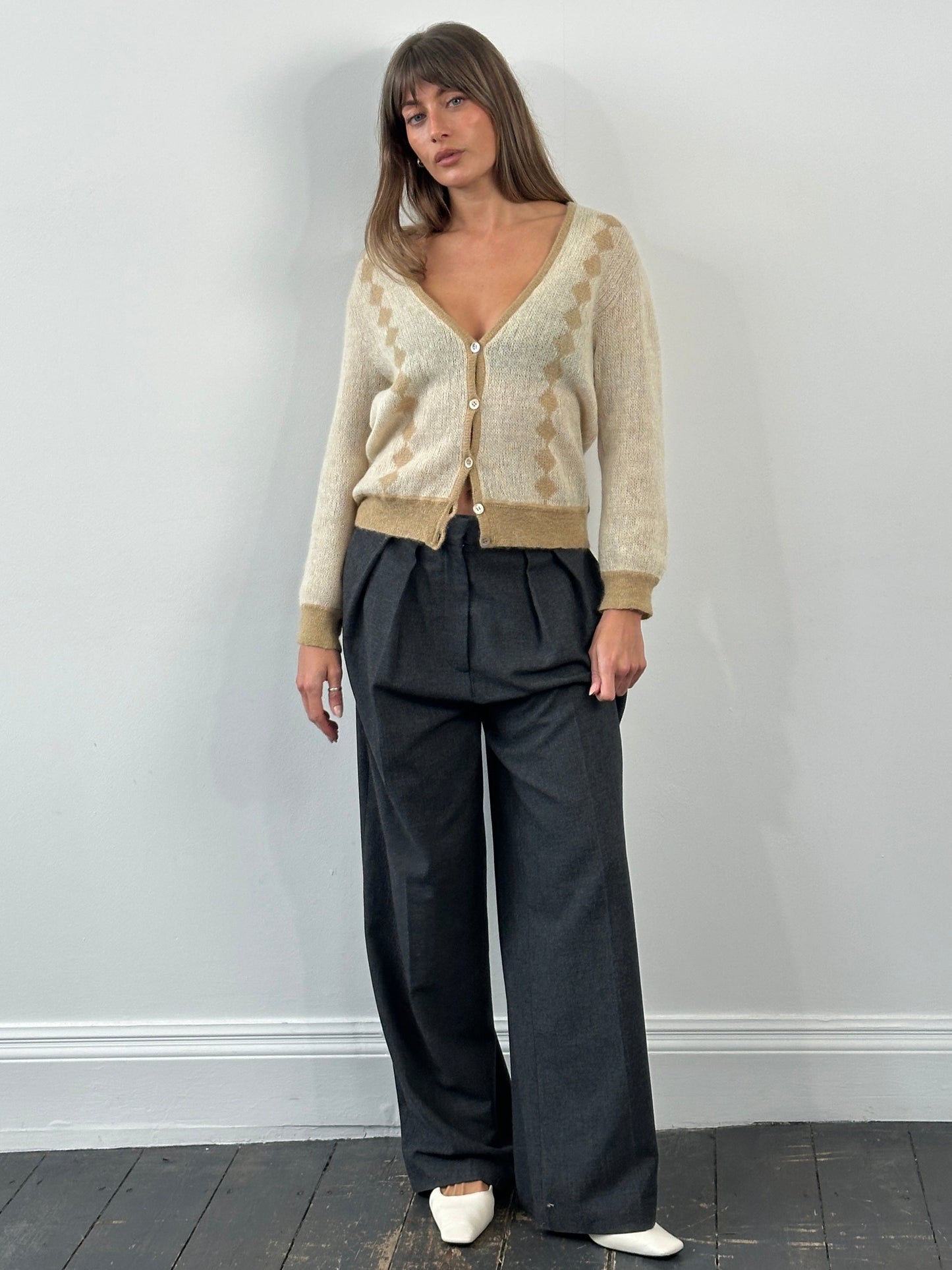 Italian Vintage 1980s Mohair Cardigan - S/M