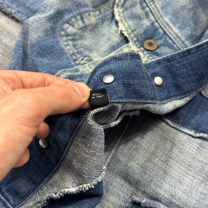 D&G AW04 Distressed Reconstructed Denim Boxy Jacket - L (M)