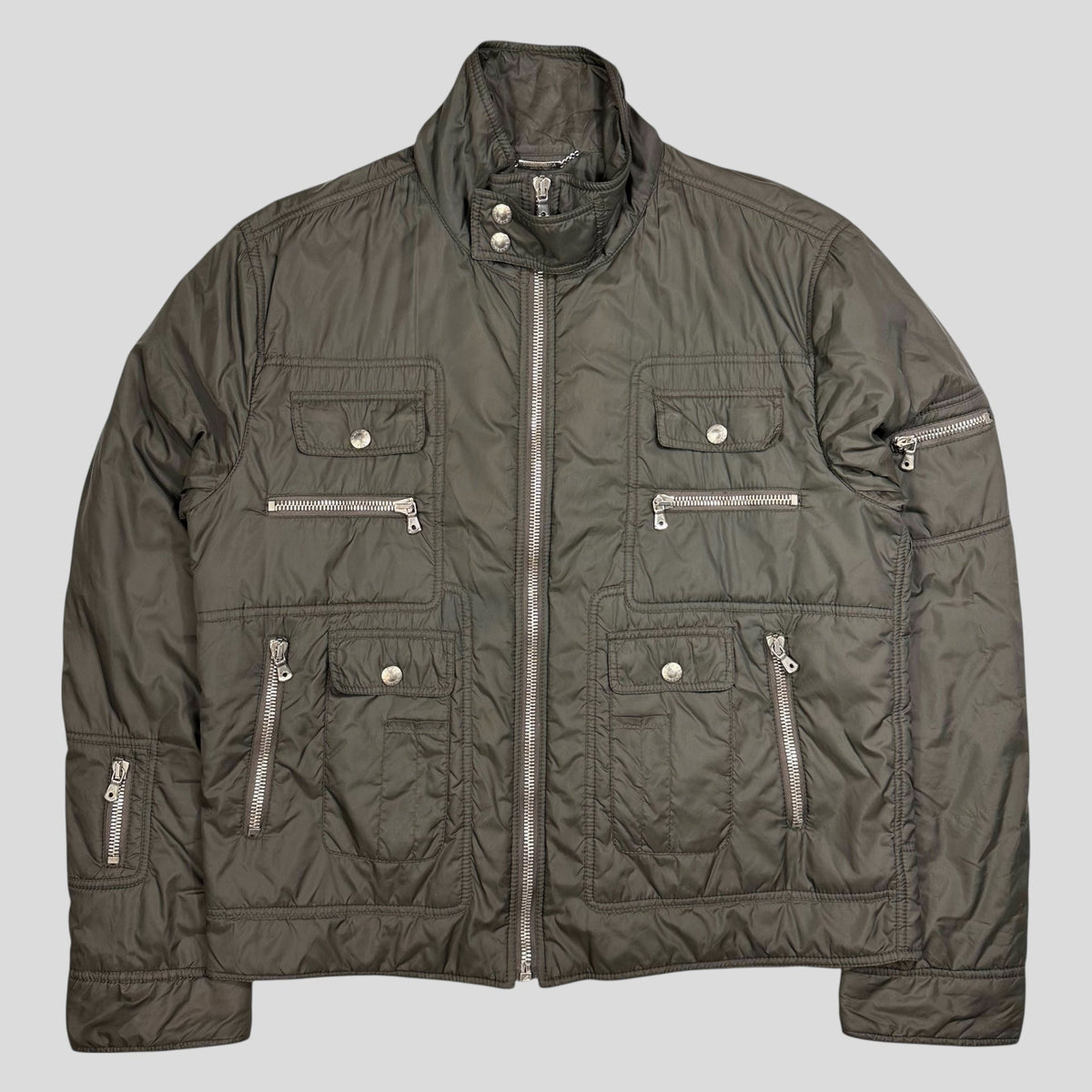 Dolce & Gabbana AW 2003 Multipocket Flight Jacket - L | Large, Grey