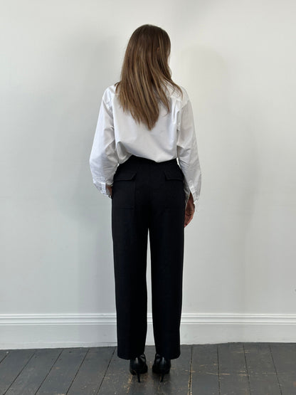 Vintage 1990s Wool Pleated Tailored Trousers - W26