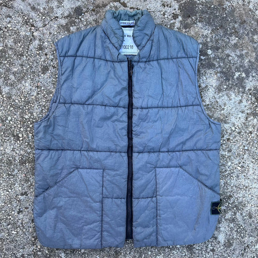 A/W 1995 Silver Nylon Ripstop Padded Gilet