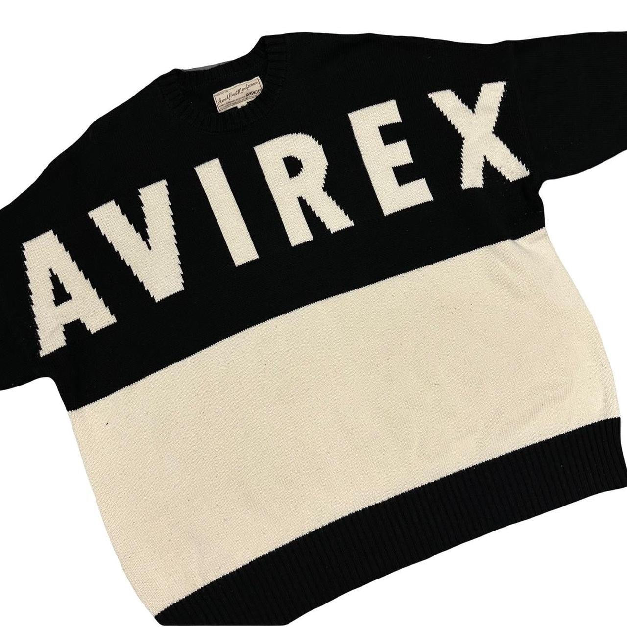 Avirex Spellout Knitted Sweatshirt In Black ( M )