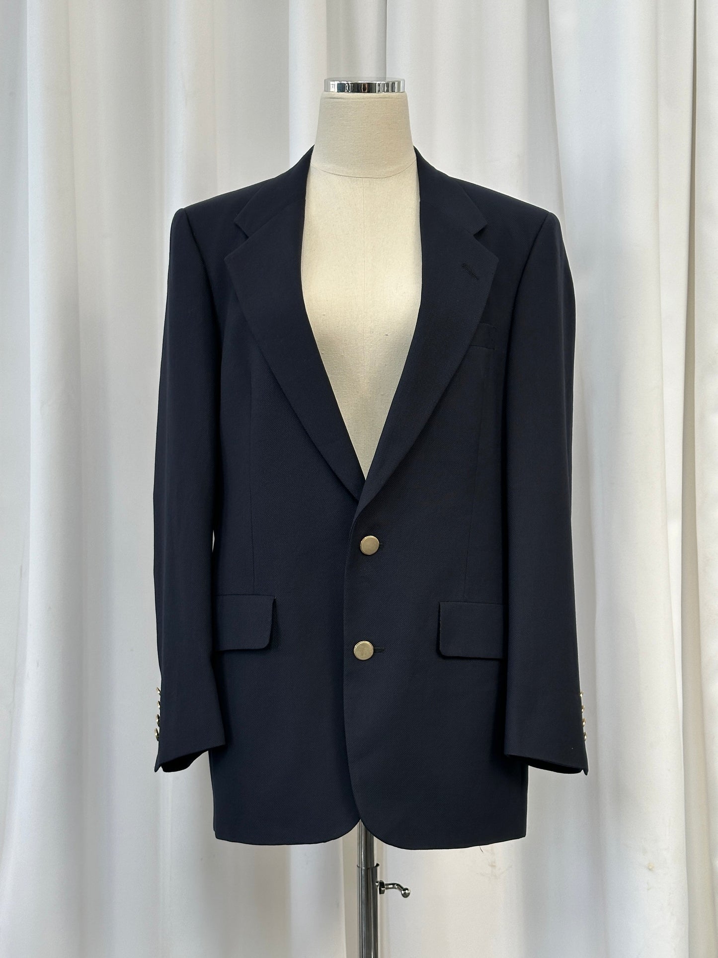 Christian Dior Monsieur 1980s Pure Wool Bespoke Button Blazer - 38R/M
