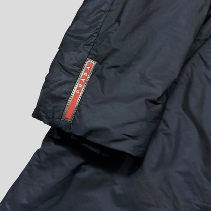 Prada 2015 Red Tab Nylon Padded Technical Parka Coat - L/XL | Default Title, Navy