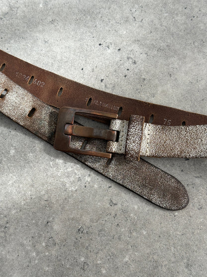 Vintage 1980s Distressed Leather Belt - W24-33
