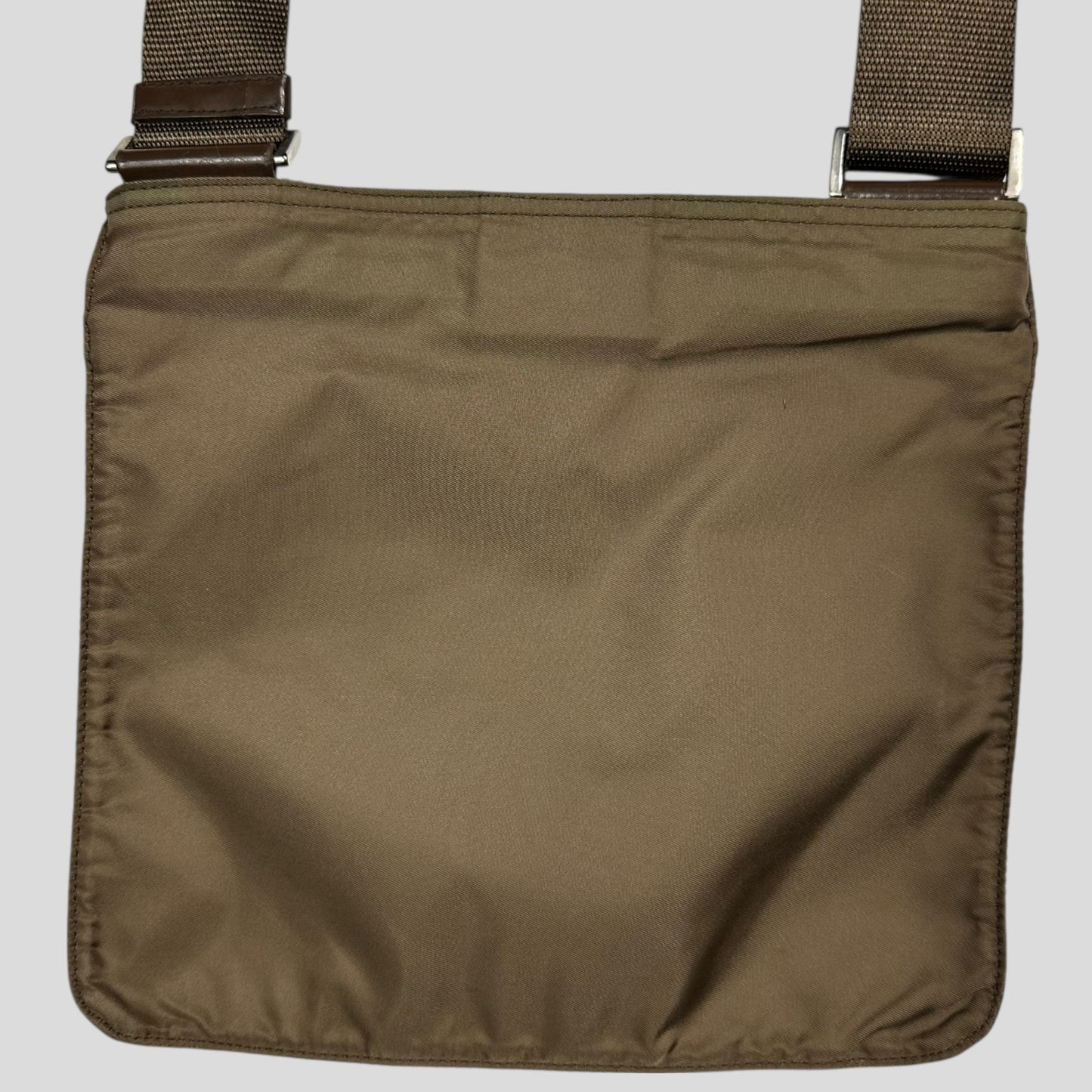 Prada Milano Tan Brown Nylon Crossbody Bag