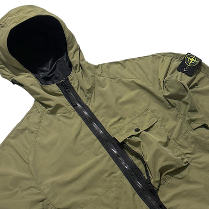 Stone Island Micro Reps Zip Up Hidden Front Pocket Jacket