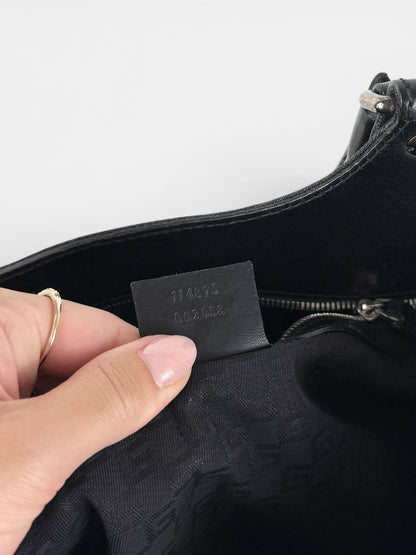 90s Gucci GG Interlocking Black Handbag | O/S, Black
