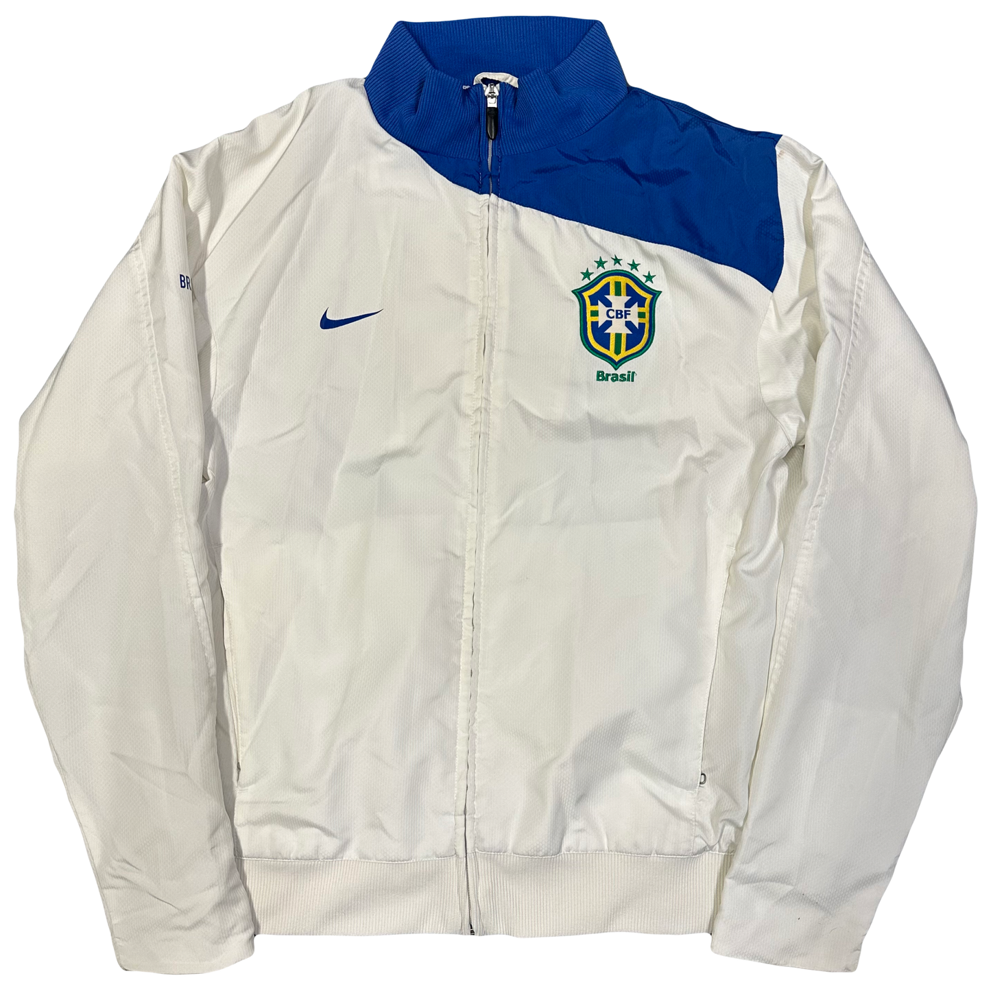 Nike Brazil 2008/10 Tracksuit In White & Blue ( M )