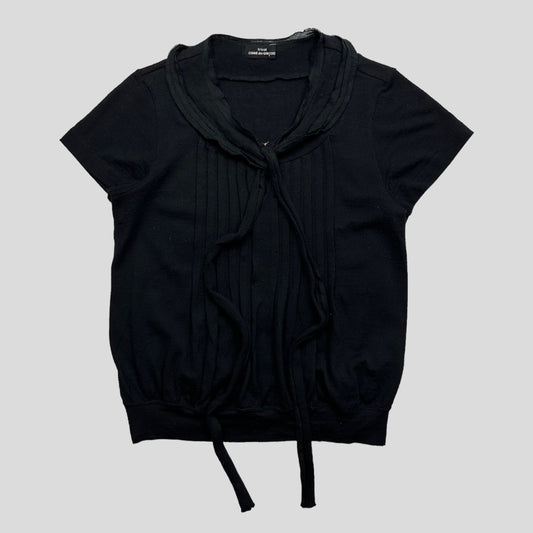 CDG Tricot 2006 Pleated Frilly Tie Top - S
