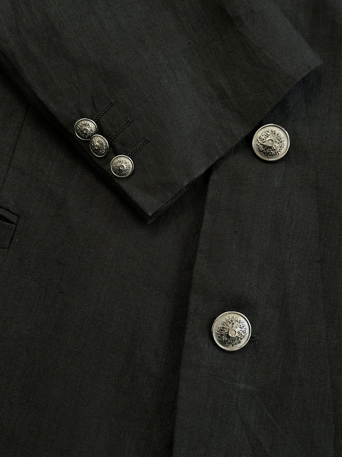 Versace Classic V2 Bespoke Button Pure Linen Single Breasted Blazer - 46R/XL