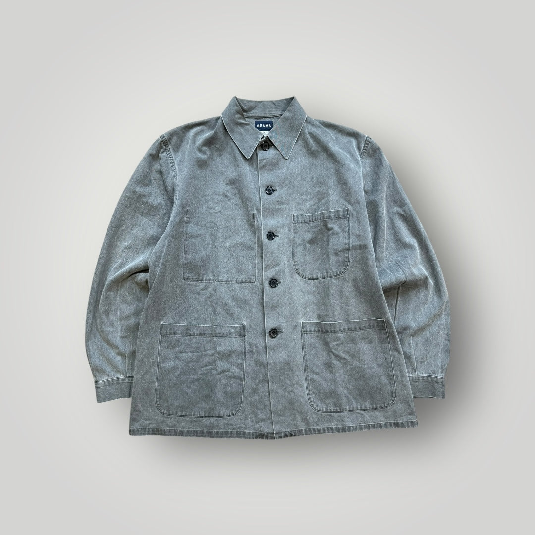 Beams Cotton Canvas Chore Jacket L | Default Title, Grey
