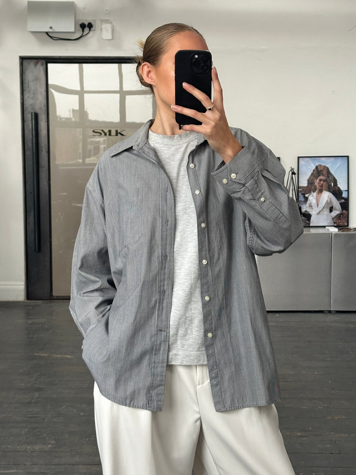 Christian Dior 1990s Stripe Cotton Shirt - L