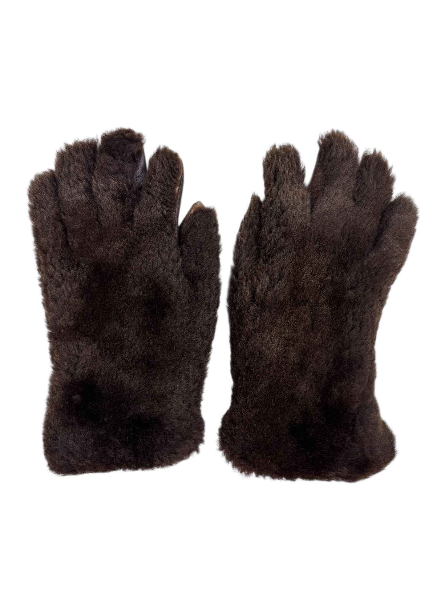 Mid-Century shearling gauntlets | O/S, Brown