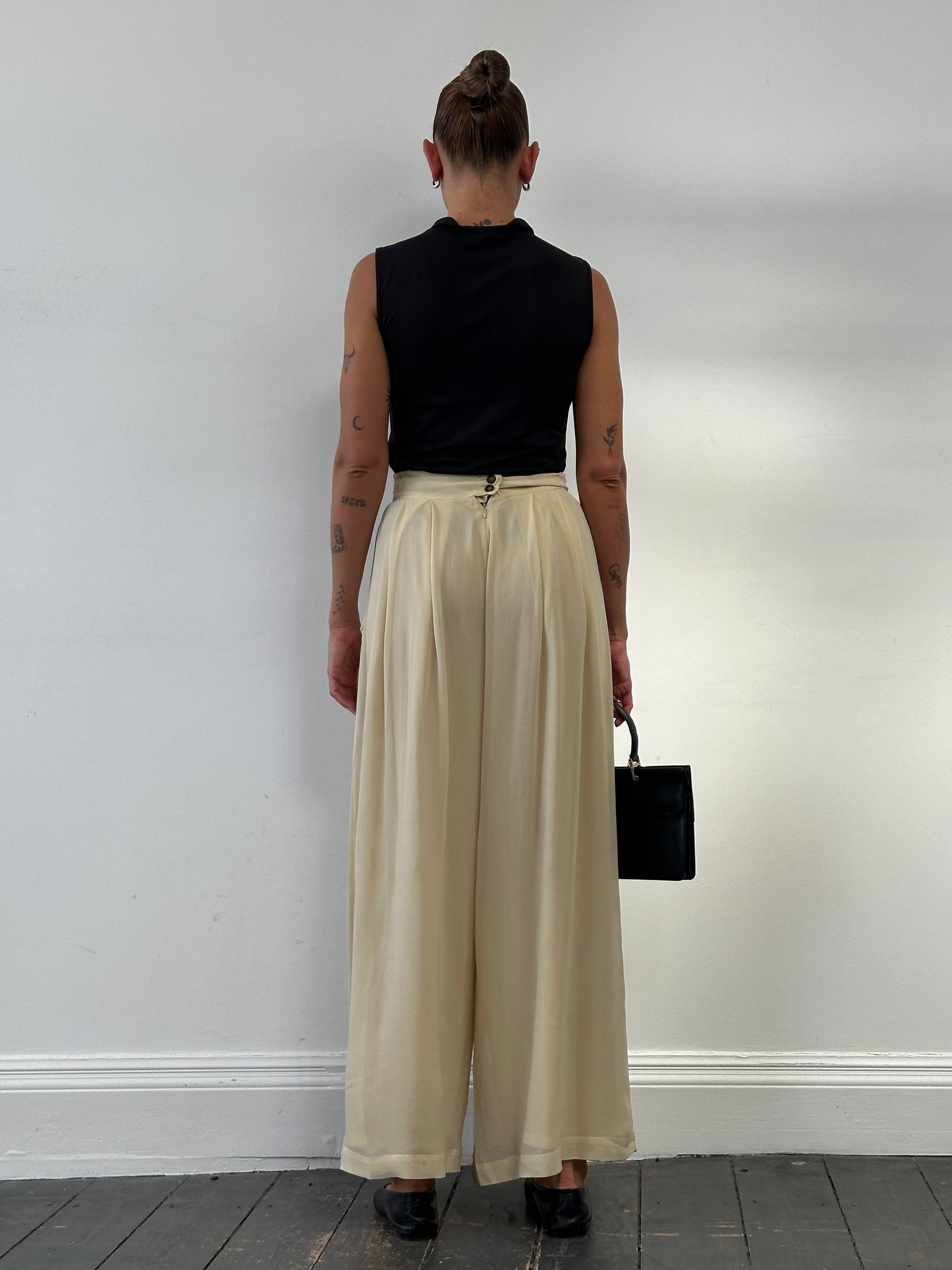 Marella Wide Leg High Waisted Palazzo Trousers - W26